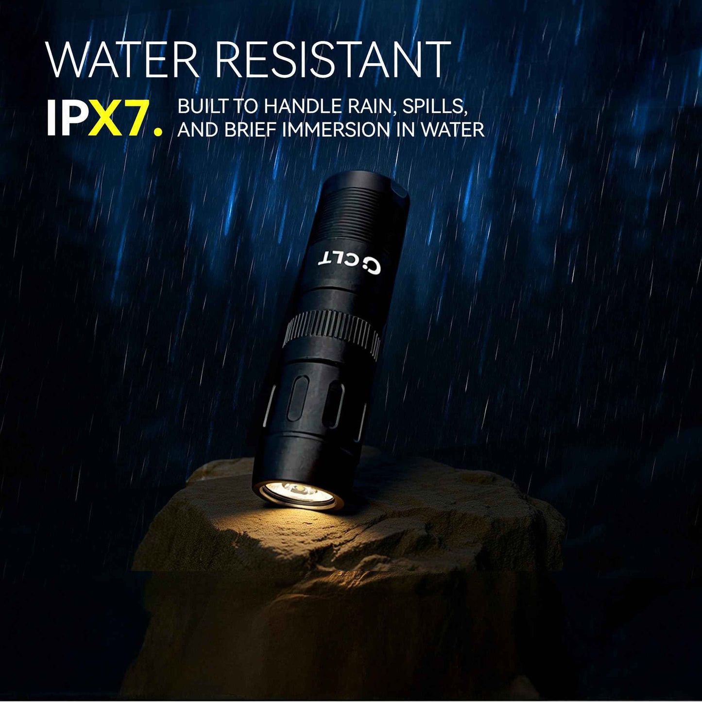 CLT Mini EDC Rechargeable Flashlight Magnetic Keychain, Snap on/off, 105 Lumen, Portable and Compact LED Keychain Flashlights - Durable Built-in Battery Ideal for Everyday Carry - Black