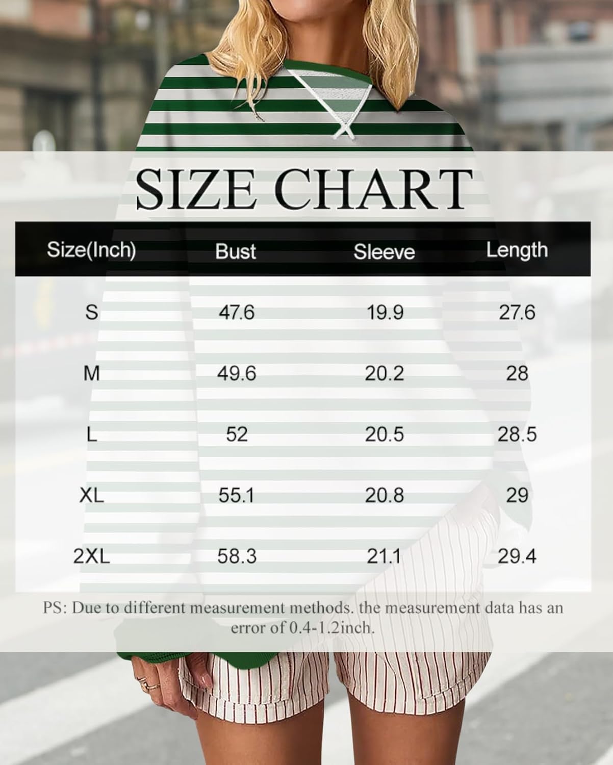 Skiennix Women's Classic Striped Long Sleeve Cotton Blend Sweatshirt - Elegant Loose Fit