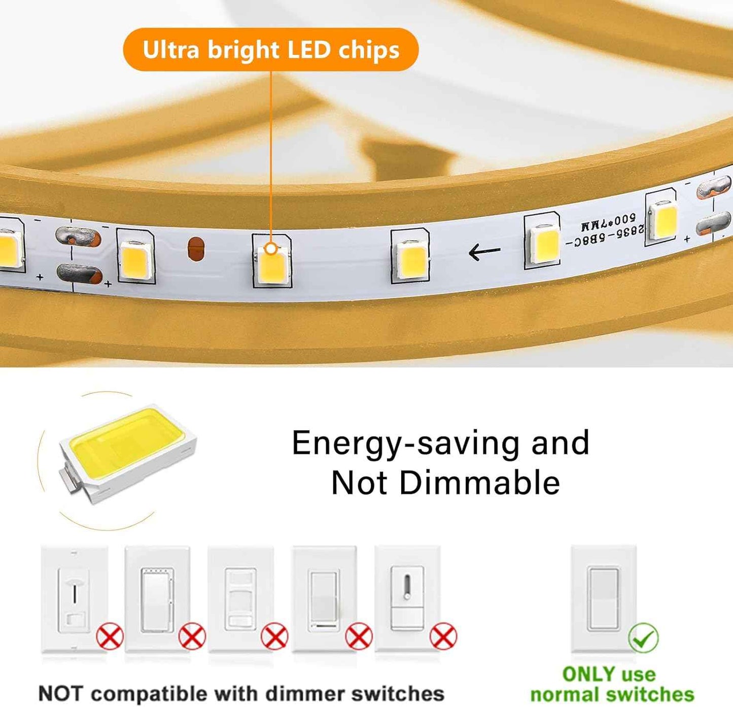 Modern LED Flush Mount Ceiling Light - 4 Rings 4000K Fixture for Kitchen & Living Room