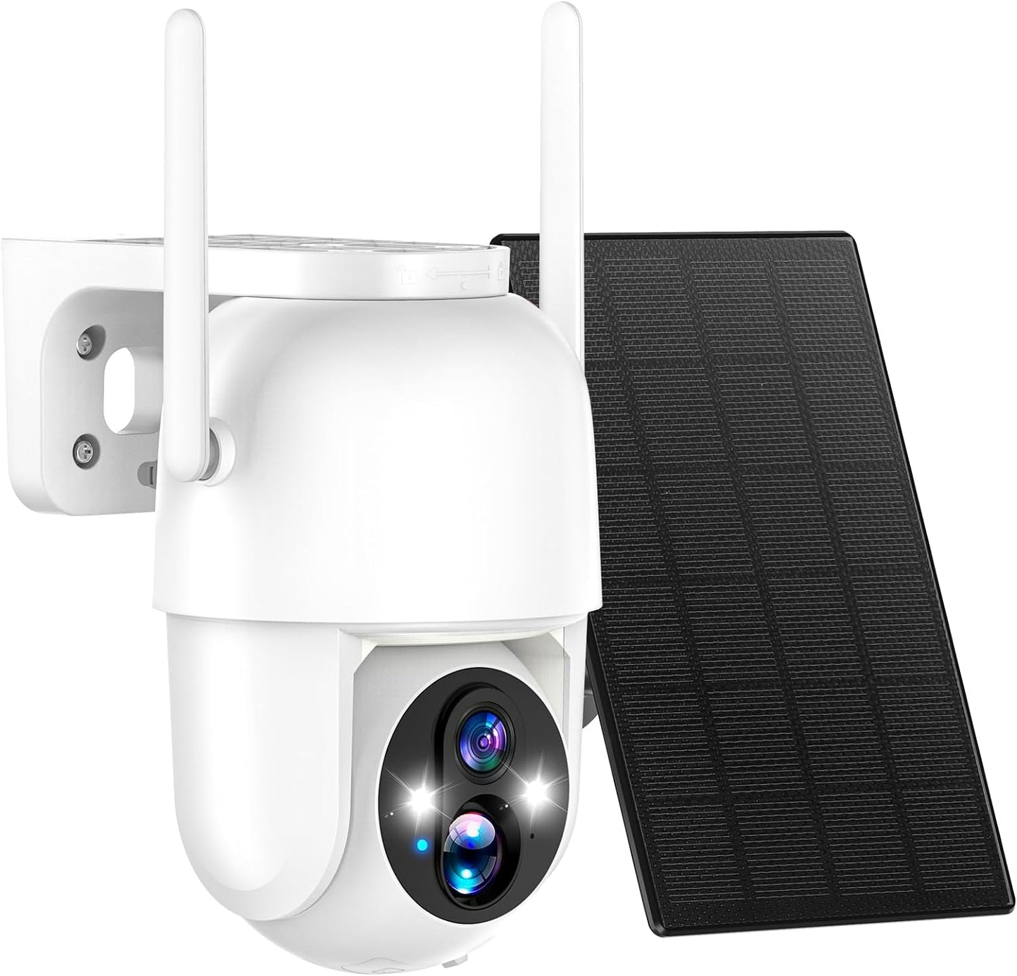Wireless Solar Security Camera 2K 3MP PTZ - 355° View, Color Night Vision, IP65 Waterproof