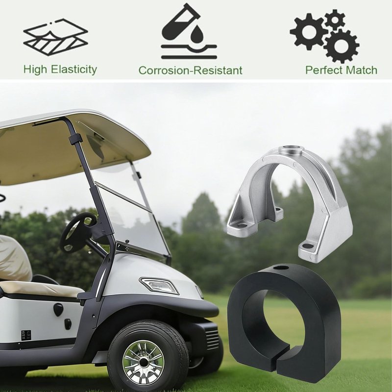 2Pack (72037-G01 72117-G01) Rear Spring ISO Mount Cap/Rubber Bushing,Compatible with EZGO TXT Gas Golf Cart 1994-2008 Driver Passenger Side