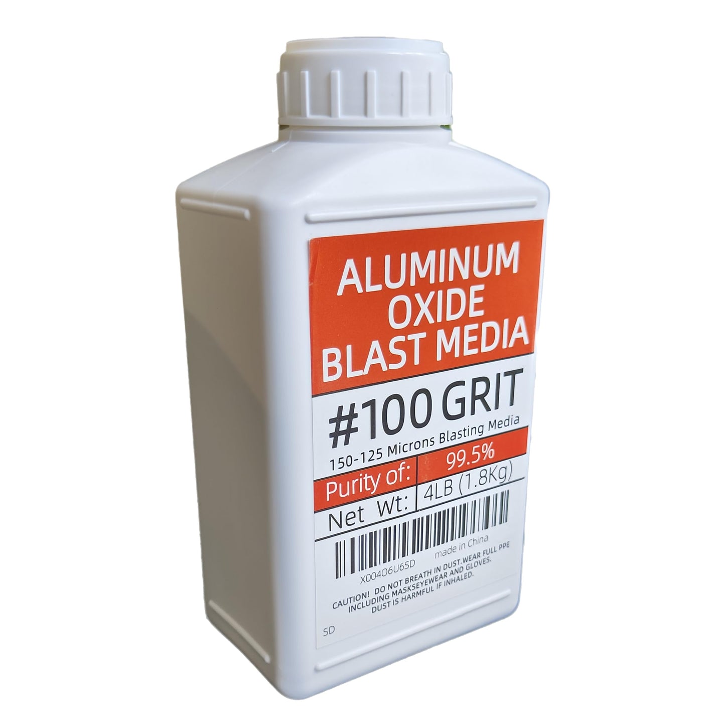 #100 Grit Aluminum Oxide Sandblasting Medium (4 Lbs/1.8 Kg) Fine Sandblasting Medium - Application: Used As Abrasive And Medium For Sandblasting Cabinets And Sandblasting Machines. (Purity 99.5%)