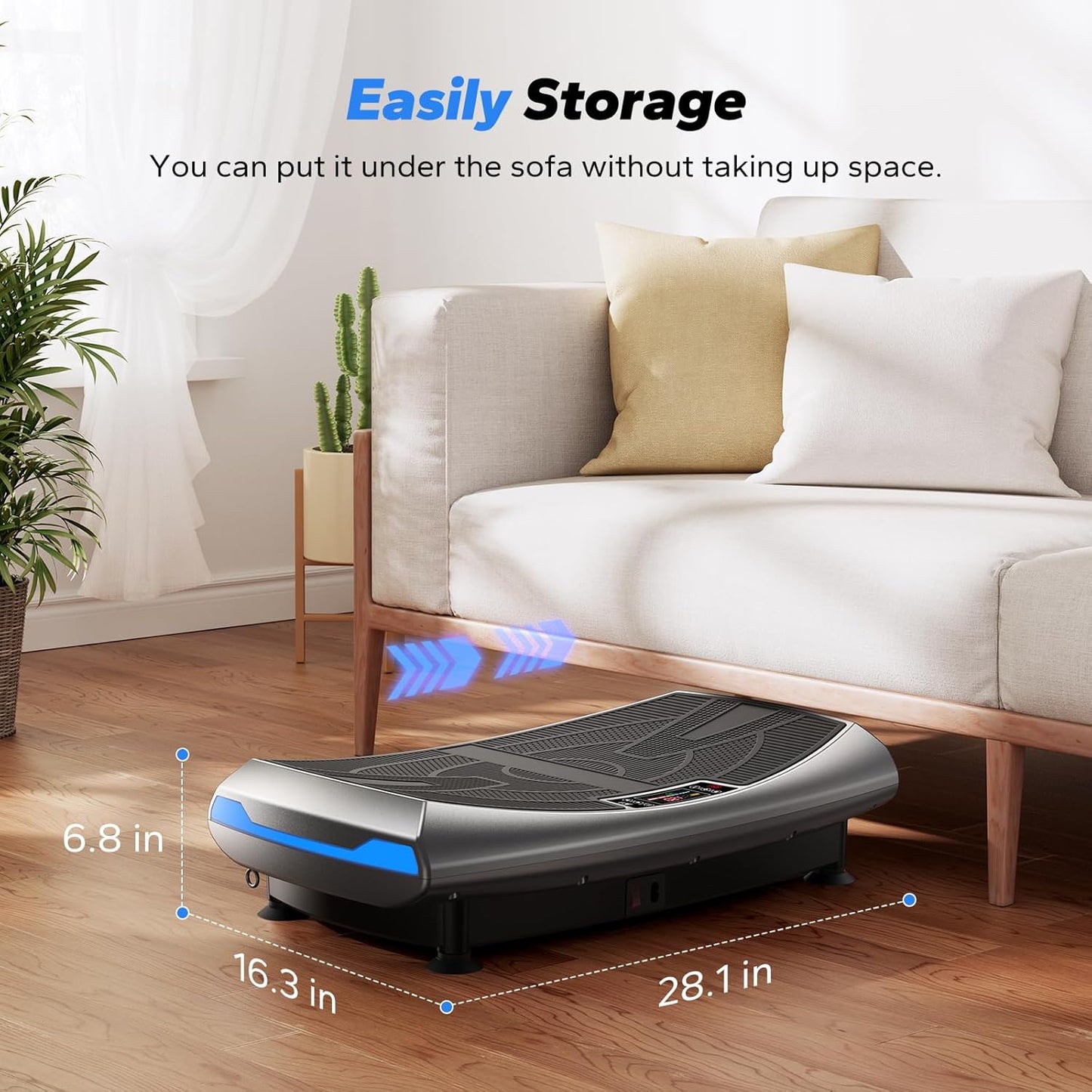 MERACH Vibration Plate - 7-in-1 4D Exercise Machine with Glide, Swing & Massage | Whole Body Workout Platform for Home Fitness