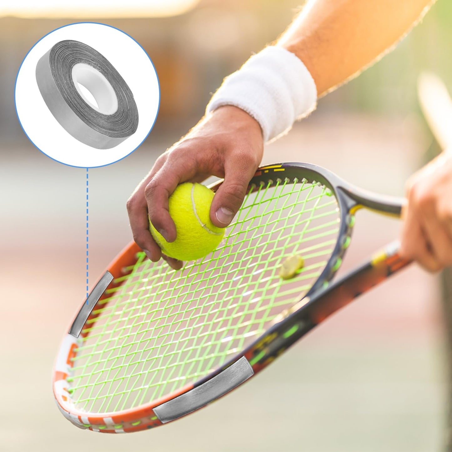 NVAAV 1/4 Γ 200 Inch - 1 Gram Per Inch Lead Tape for Tennis Racquet Golf Club Pickleball Paddles, Head Lead Weighted Tape Strips Roll 0.02 InchThickness