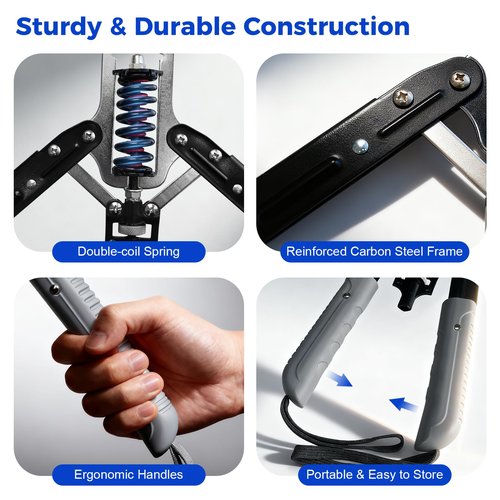 DERACY Chest Workout Equipment, Adjustable Forearm Strengthener, Carbon Steel Forearm Exerciser, Twister Arm Trainer, Chest Trainer for Men Women (Regular Size)
