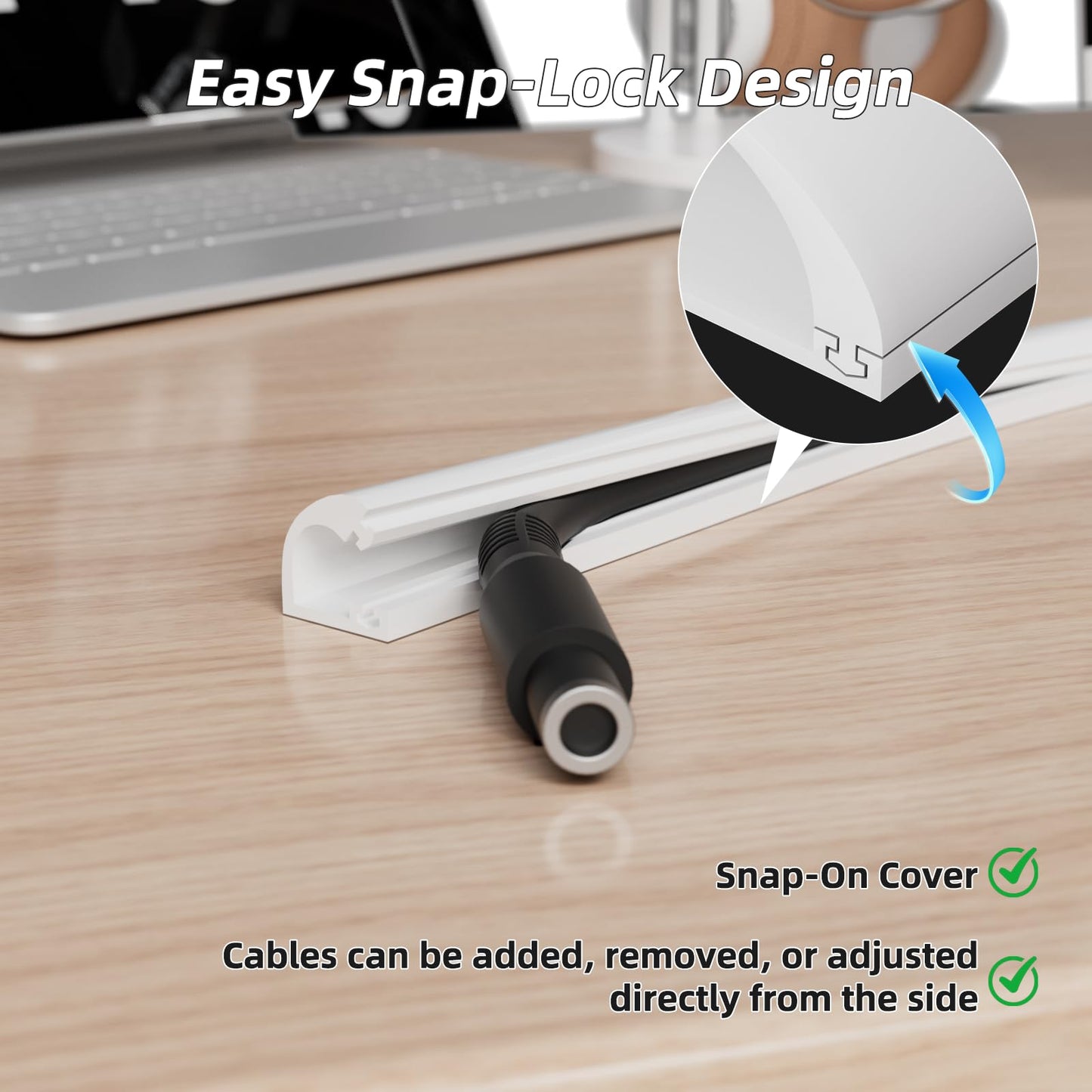 Silicone Cord Hider Wall for 1 Cable,Side-Opening Cord Covers for Wire on Wall,Self-Adhesive Cable Hider Raceway,Small TV Wire Hider, Flexible MINI TV Cord Hider for Wall Mounted TV(118''-White)