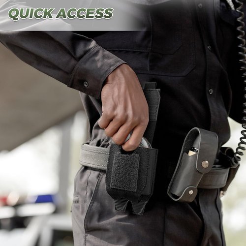 ASP Molle Handcuff Pouch - Tactical Holster with USA Flag Patch for Duty Belt & Vest