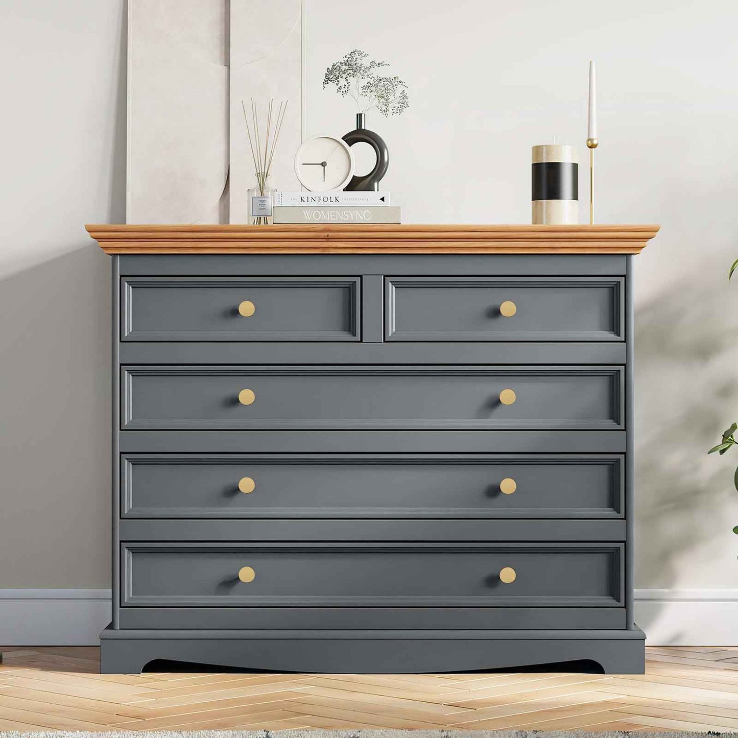 FAPUAL 10 Pack Gold Cabinet Knobs for Kitchen Cabinets & Dresser Drawers, Round Single Hole Hardware Handles Pulls, Cupboard Drawer Knob