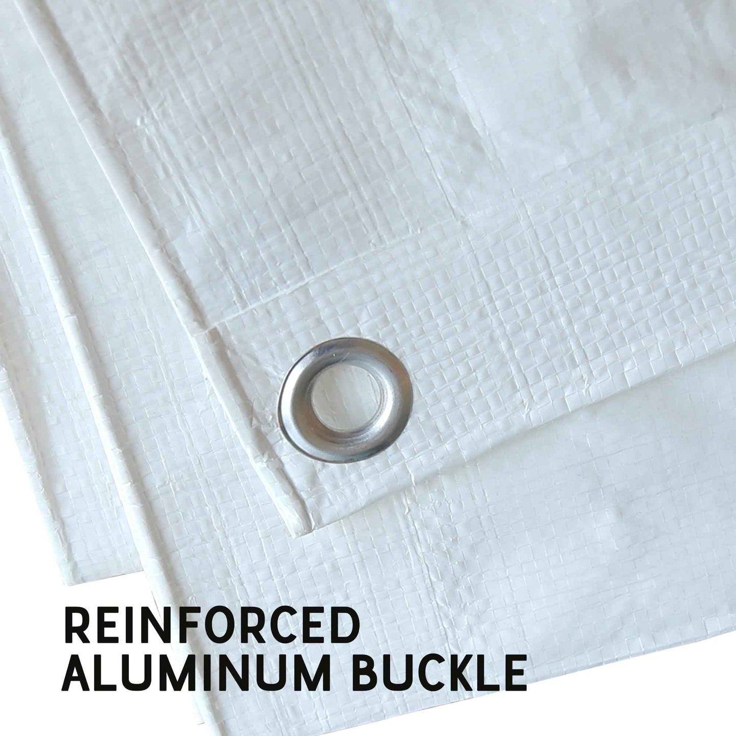 STARPYNG-7 Mil White 12x16 Feet Tarp-Multifunctional White Waterproof Tarpaulin-Waterproof, UV Resistant, Rip and Tear Resistant, Poly Tarpaulin with Reinforced Edges for Cover