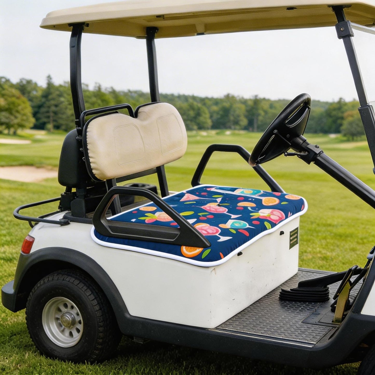 ORIGACH Championship Lemon Golf Cart Seat Covers, Comfortable Cooling Golf Cart Blanket Towel, 100% Microfiber, Fits EZGO, Club Car, and More 2-Seat Golf Carts, 51x31inch