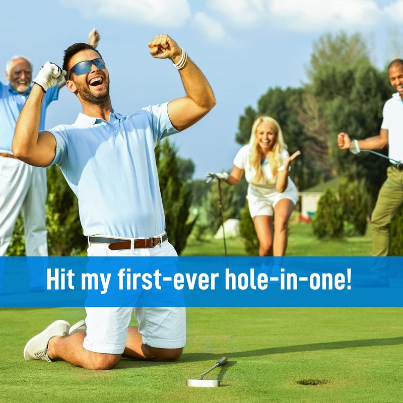 Bloomoak Sport Golf Sunglasses,Wrap Semi-Rimless/Vented Frame Prevent Fogging/Superior Visual Clarity to Find Ball