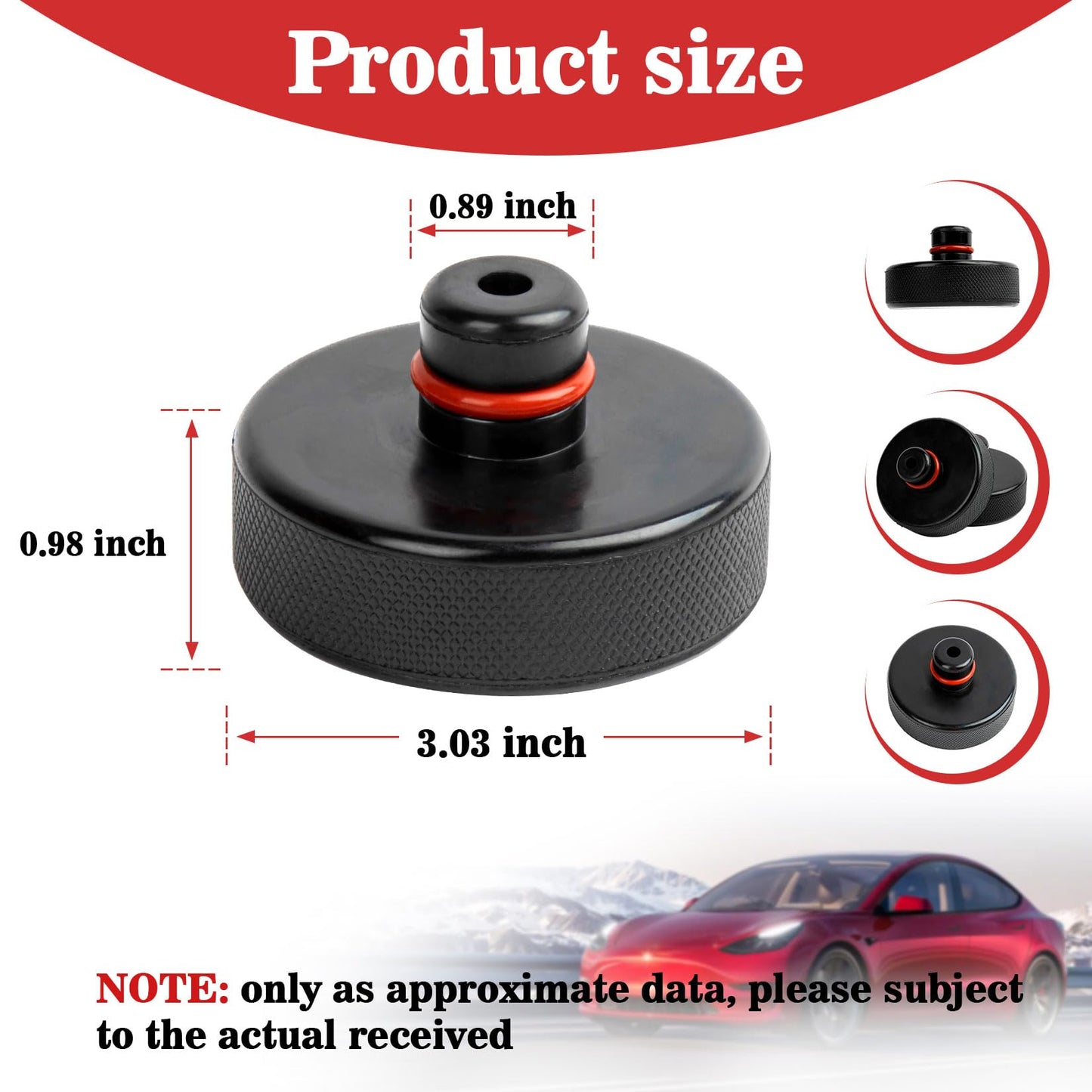 psler Jack Pad for Tesla 3/Y/X/S - Lifting Pucks for Tesla Model 3/Y/X/S Accessories 2016 to 2025 Quick Floor Jack Stand Rubber Pad Car Tire Lift Point Protect Blocks Parts Kit 4 Packs Black