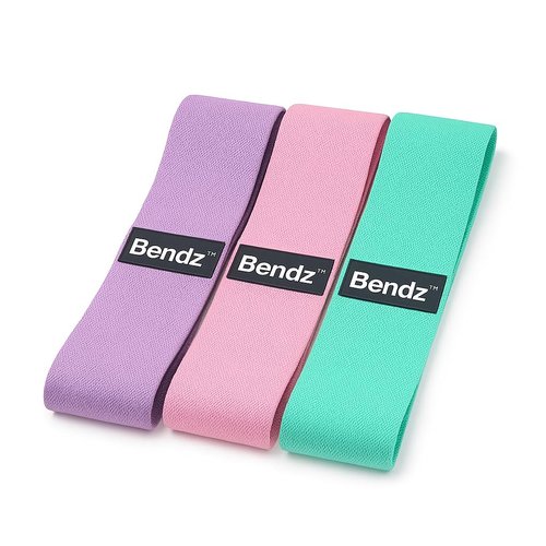 Resistance Bands for Women β Booty Bands Set of 3 with Carry Bag β Fabric Exercise Bands for Glutes, Legs & HIPS β Light/Medium/Heavy β Bendz