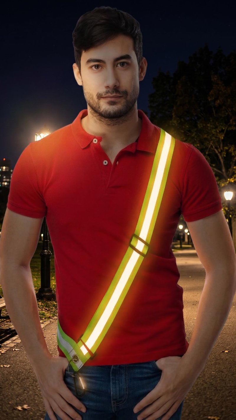HiVisible Bulk 10 Pack - Safety Reflective Sash for Walking at Night Adjustable Safety Sash for Men Women Kids Reflective Belt Sash for Running Walking Biking