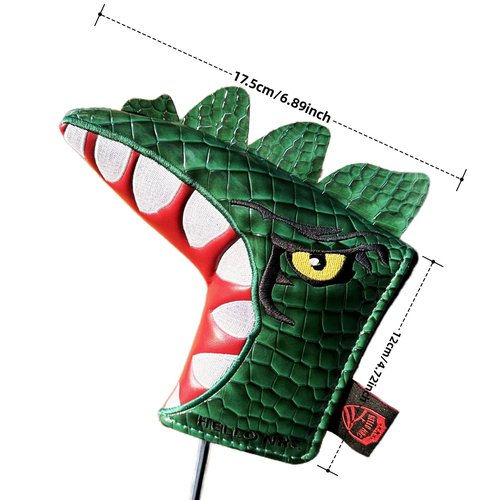 Cool Dinosaur Golf Blade Putter Cover Headcover Club Protective Case, PU Leather Golf Putter Head Covers Magnetic Golf Headcovers Gifts for Men