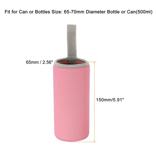 MECCANIXITY Water Bottle Sleeve 420ml Neoprene Carrier Insulated Non Slip Protective Glass Bottles Cover with Strap for Cool or Hot Drinks, Colorful 6 Pack