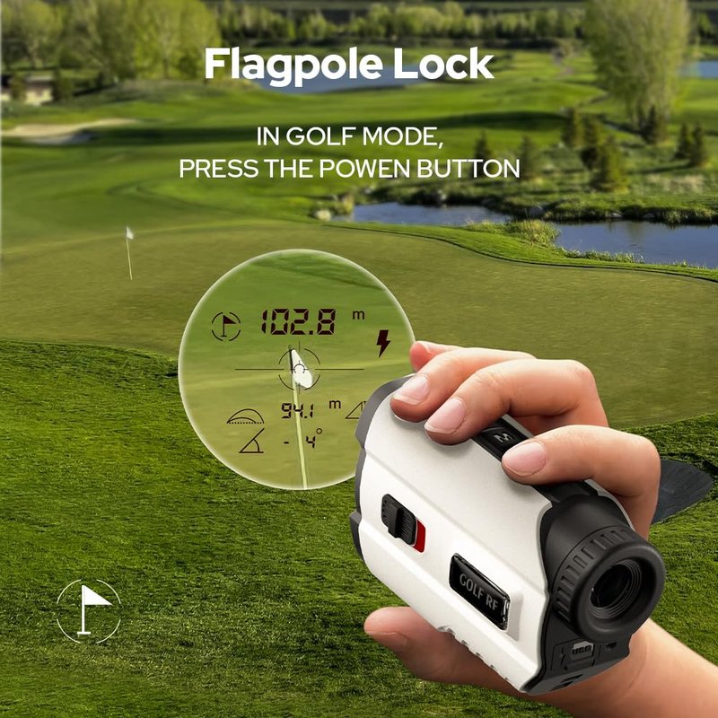 APTGRF Golf Rangefinder with Slope, 1200 Yards Range Finder with High-Precision Flag Pole Locking Vibration, 7X Magnification, Rechargeable Battery