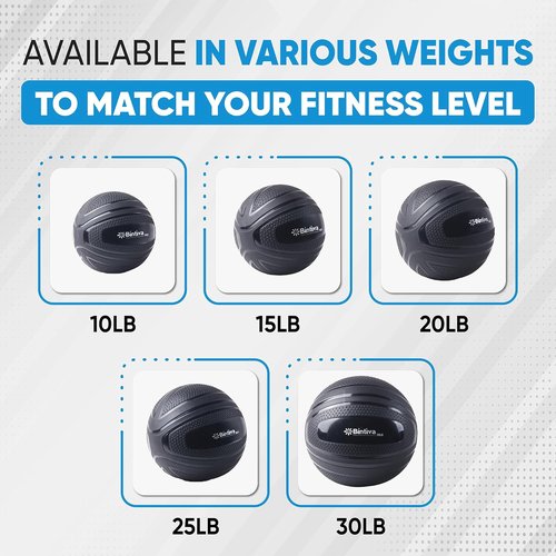 Bintiva Non-Bounce Slam Ball - Weighted Exercise Deadball for Fitness Routines | 10 lbs