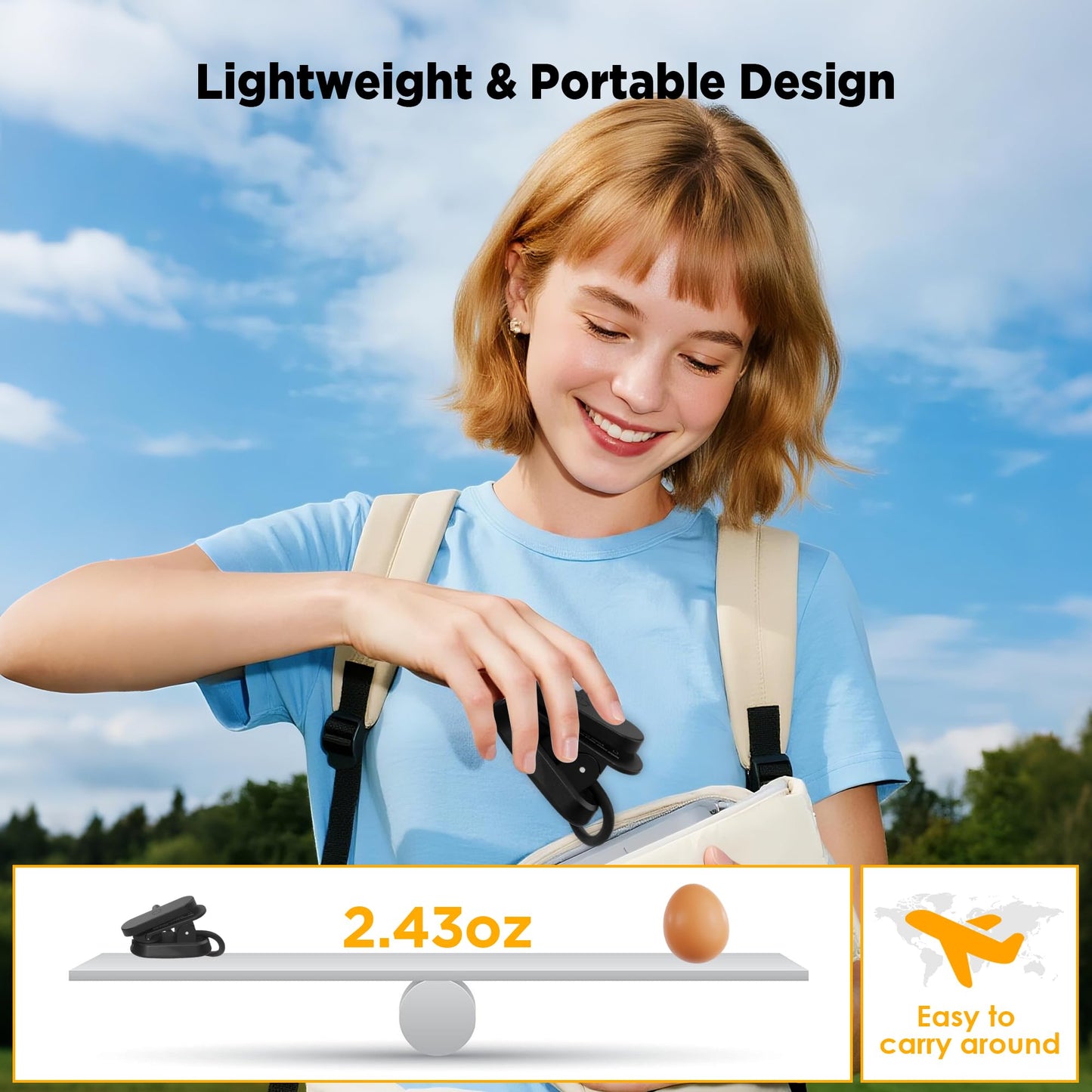 Book Light for Reading at Night - 3 Color Modes & 70 Hours Runtime Reading light for books in bed, Rechargeable LED Book Light Clip On with Flexible Neck, Eye-Care, Gift for Book Lovers, Matte Black