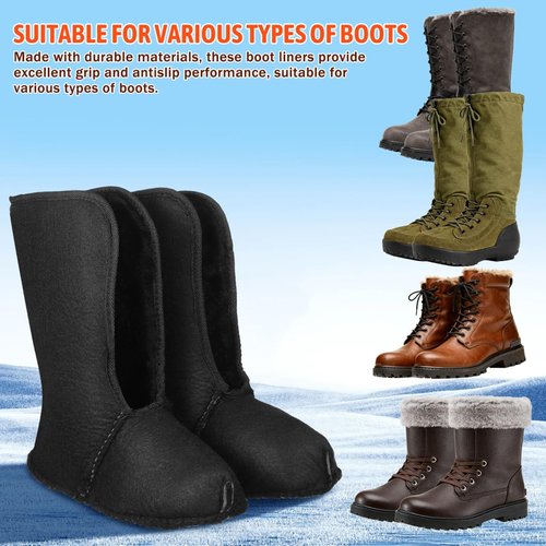 POPETPOP Thermal Socks for Winter Waterproof Boot Liners Warm Insulation for Hunting Fishing Hiking