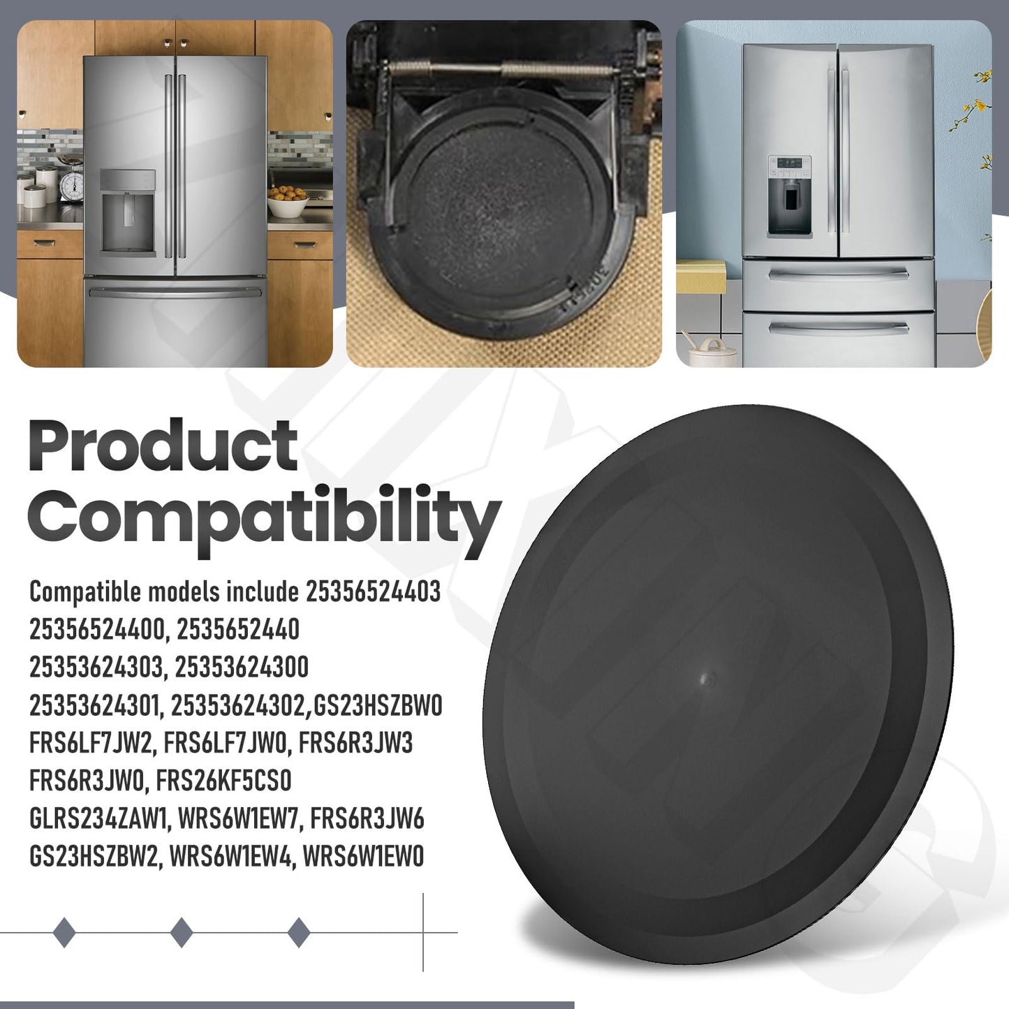 241688701 Dispenser Door Seal Flap & 241688401 Ice Chute Assembly Compatible with Frigidaire/Electrolux/Kenmore 25356524403 GS23HSZBW0 FRS6LF7JW6 GLRS234ZAW0