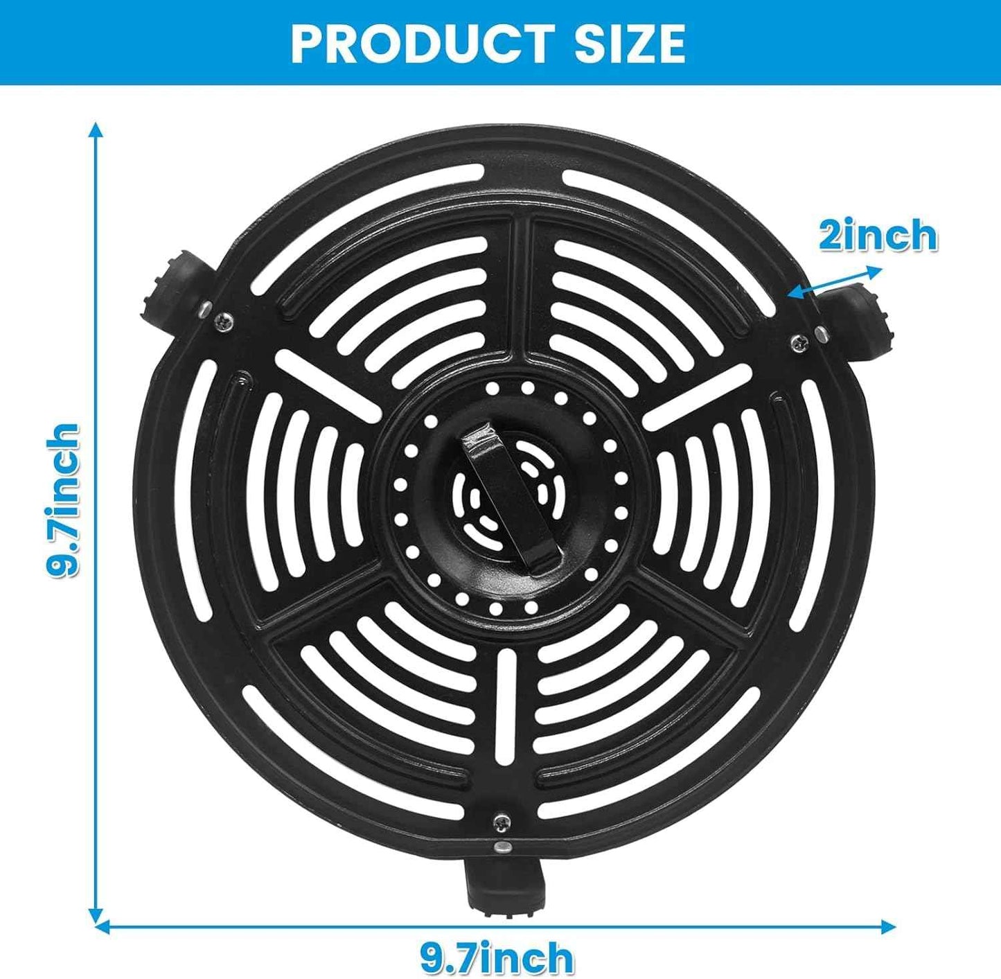 Air Fryer Grill Pan for Ninja FD302 6.5 Qt FD101 5 Qt OS401 5 Qt Pressure Cooker Air Fryer, Air Fryer Accessories Tray Grill Plate Crisper Plate Replacement Parts for Ninja OP302 OP305 FD305 Air Fryer