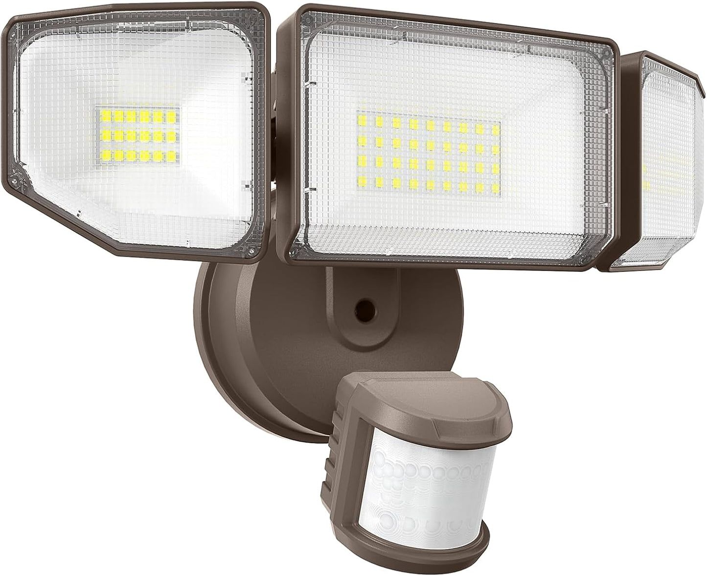 85W LED Motion Sensor Security Light - 8500LM Dusk to Dawn, 3-Head Waterproof Floodlight for Garage, Yard & Porch