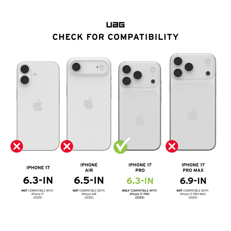 URBAN ARMOR GEAR UAG Designed for iPhone 17 Pro Case Dot - Compatible with MagSafe Translucent Military Grade Protective Cover, Purple