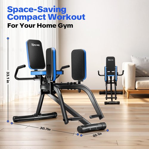 Keep Sexy Hip Abductor Machine for Home Gym, 6-Level Thigh Exercise Equipment w/ Bonus Resistance Band | Compact Plush Padding Glute Machine, Booty Builder & Thigh Toner for Women Men