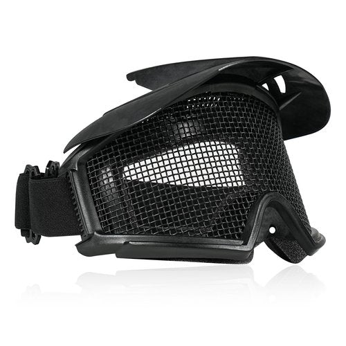 lonloke Tactical Airsoft Wire Steel Mesh Goggles,Kendo Protective Eyewear Metal Net Lens Hunting Eyes Protection Glasses for Hunting Shooting Outdoor Cosplay.