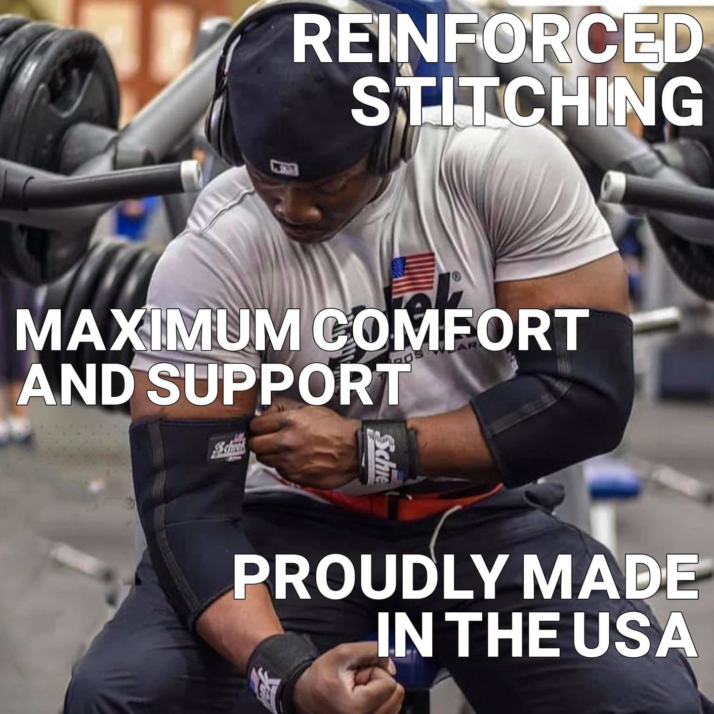 Schiek Sports Model 1136 Neoprene Elbow Sleeve - High Performance Elbow Brace for Weight Lifting Support