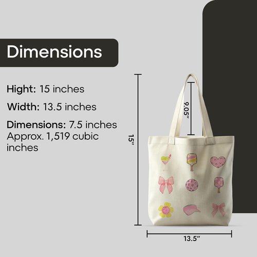 Apparel Lab Pickleball Bag - Lightweight Beige Paddles and Balls Pickleball Tote Bag for Women