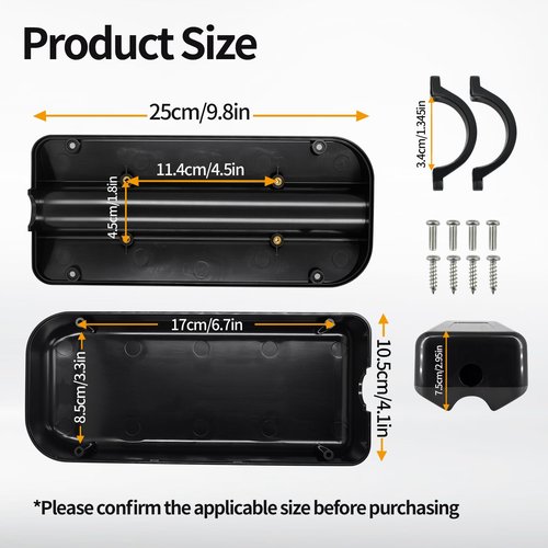 ZLiT Electric Bike Controller Box Case,Extra Large Size Controller Protection Case Box for Bicycle (Black,25 * 10.8 * 7.4cm/9.84 * 4.25 * 2.91inch)
