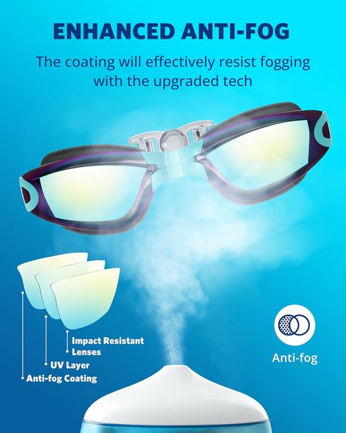 Aegend Swim Goggles - No Leak Design for Adults & Youth | Full Protection & Comfort