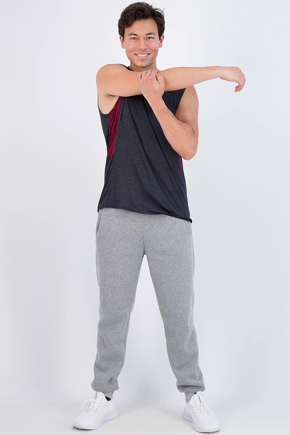 Real Essentials Men's Dry Fit Workout Tank Top - Sleeveless Athletic Shirt (3 & 5 Pack, Big & Tall)