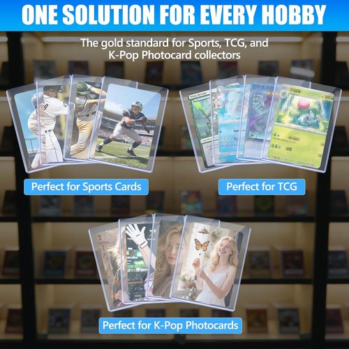 DEDC Toploaders & Soft Penny Sleeves Bundle - Rigid Card Protectors for TCG/CCG & Sports Cards | Archival Safe, Enhanced Clarity