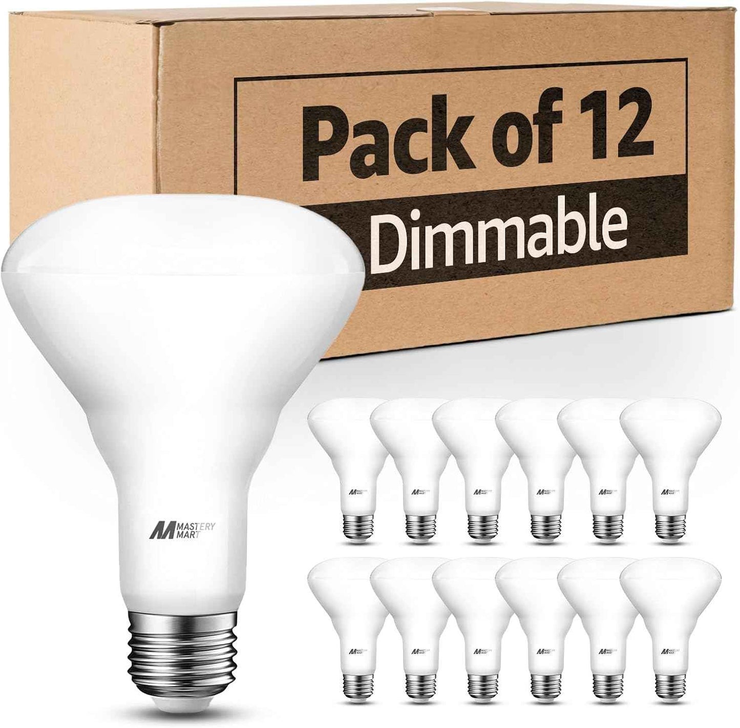 BR30 LED Bulbs 36-Pack - 65W Equivalent, 5000K Daylight, Dimmable, Flicker-Free, Energy Efficient E26 Base