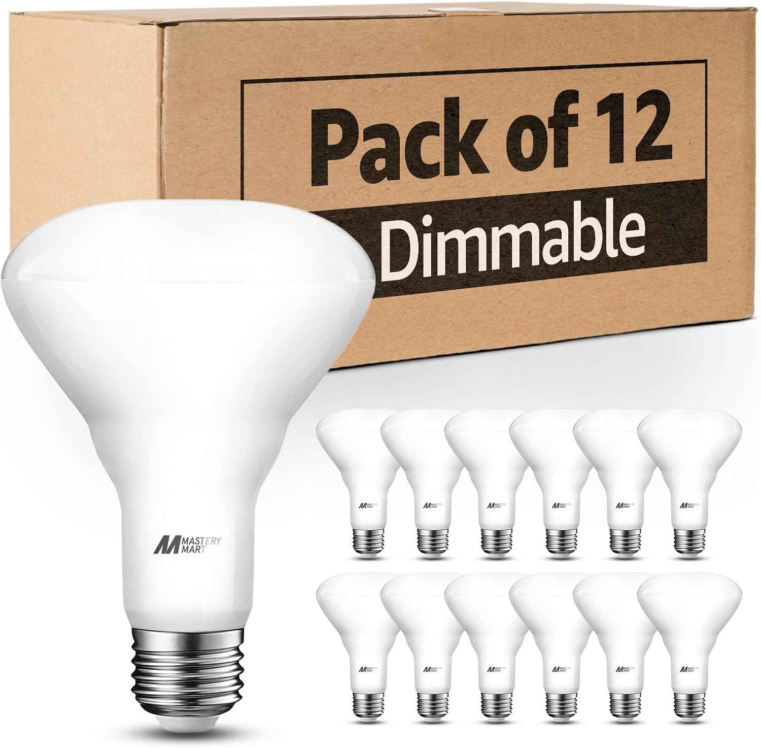 BR30 LED Bulbs 36-Pack - 65W Equivalent, 5000K Daylight, Dimmable, Flicker-Free, Energy Efficient E26 Base