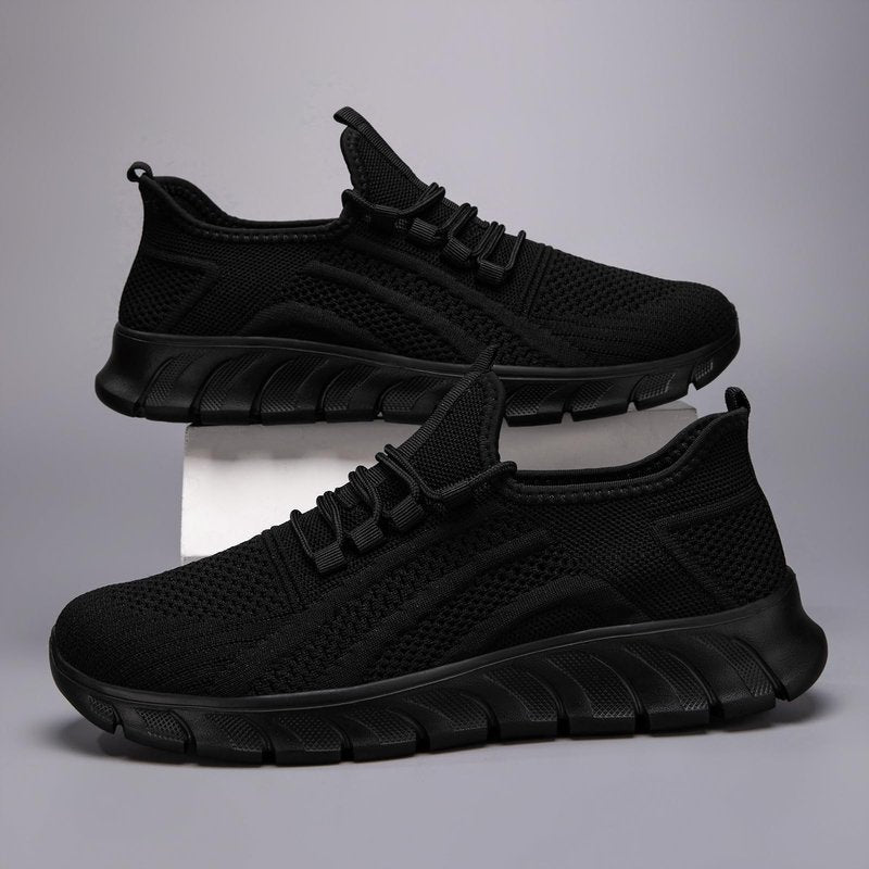 RJYWGS Mens Shoes Black Sneakers for Men Running Tennis Gym Athletic Shoes Workout Comfortable Men Black Size 11