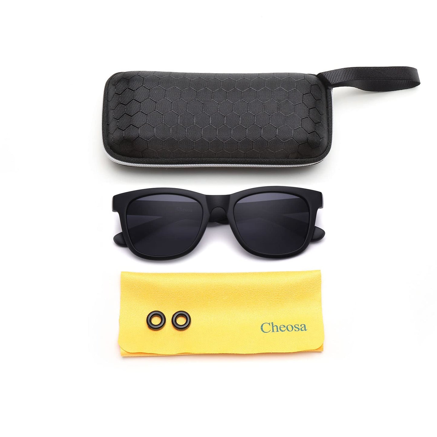 Cheosa Trendy Retro Classic TR90 Sunglasses Non-Polarized for Women Man UV Protection Frame MB