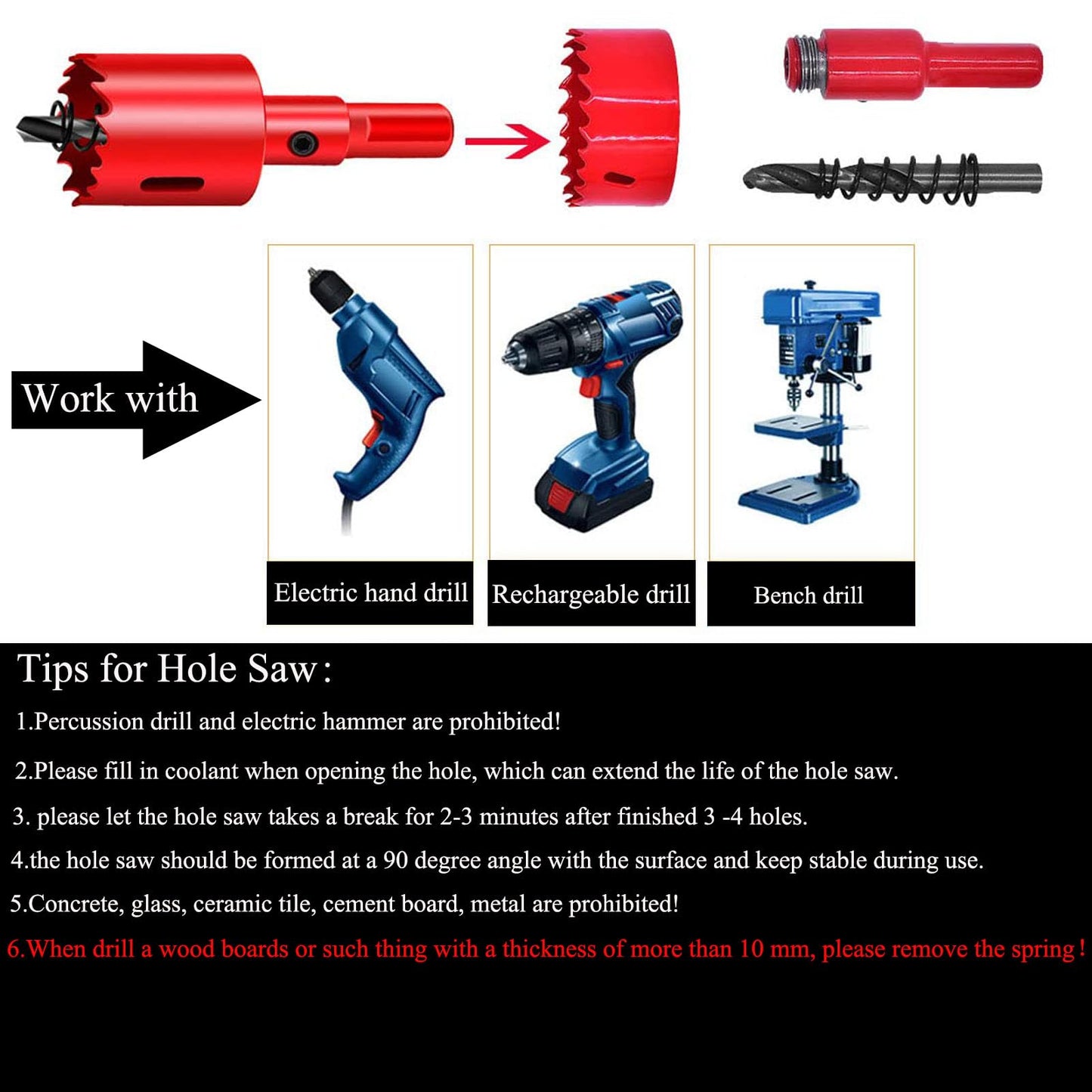 TuTuYa Desk Grommet, 6PCS Flexible 2 Inch (50mm) Desk Cable Grommet Desk Cable Hole Covers with Hole Saw, Ideal Solution for Office and Home Table Cable (White, 2Inch_50mm) (White)
