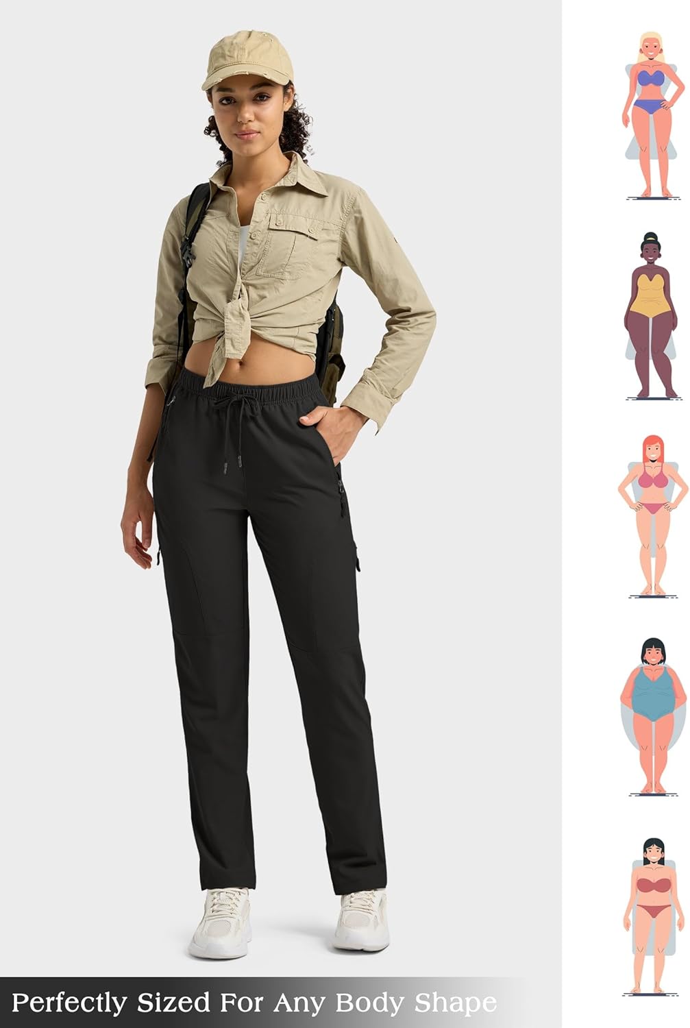 Willit Women's Hiking Pants - Quick Dry Lightweight Cargo Design | Water-Resistant Travel & Golf Options