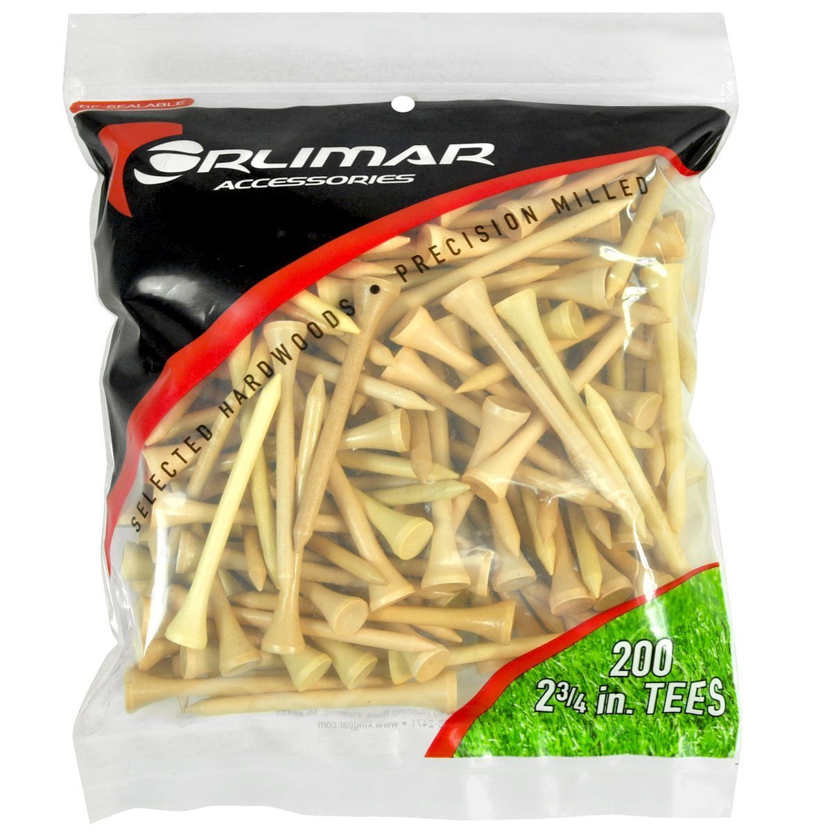 Orlimar Wood Golf Tees 2 3/4-Inch, Natural (200 Pack)