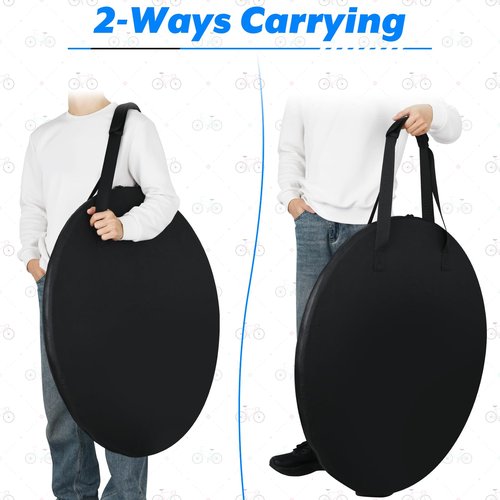 Cosmos Bicycle Bike Wheel Carry Case Bag, Waterproof Protective Travel Storage Bike Wheel Cover for Road Mountain Bike, Fits 26” to 29” Bike Wheel Size for Handle & Shoulder Carrying