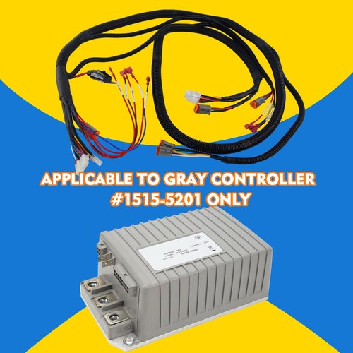 CLUBRALLY Club Car Precedent Wiring Harness Kit with Mcor 2 & 4 Adapter Harness,Fits Club Car Precedent-Gray Controller#1515-5201, Golf Cart Control Wiring Harness OEM#103850301