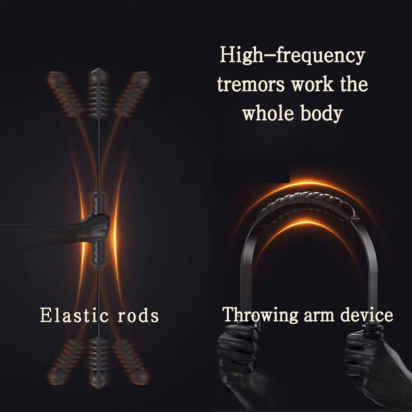 Elastic Fitness bar, Weight bar, Core Strength Training, Arm Twister, Home Gym Workout, Suitable for Men, Women Body Shaping and Fat Burning Training (Black)