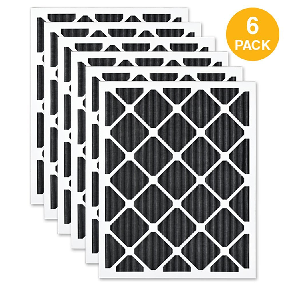 AIRX FILTERS WICKED CLEAN AIR. ODOR 20x25x1 MERV 7 Carbon Pleated Air Filter - Made in the USA - Box of 6