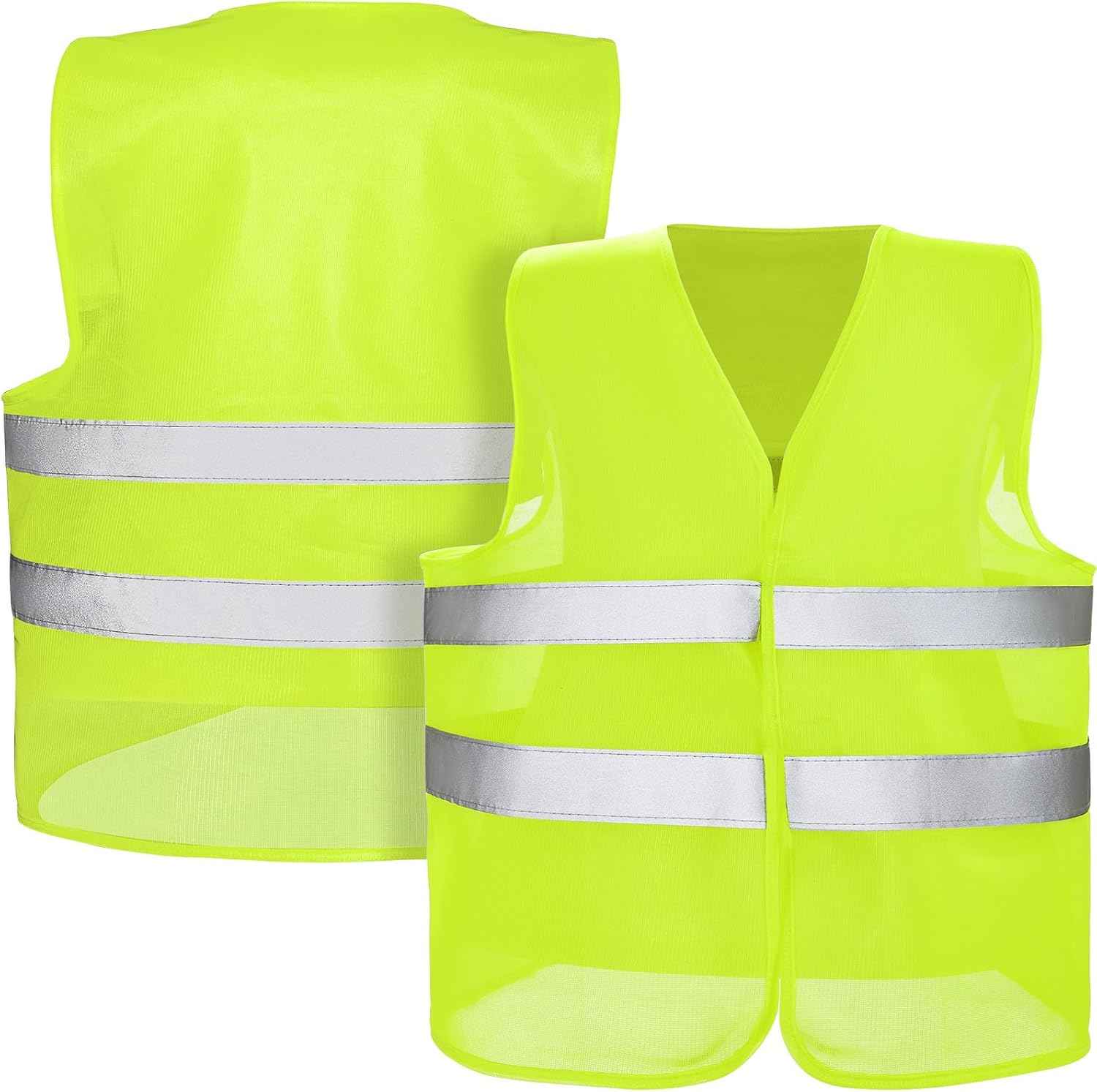 High Visibility Reflective Safety Vest for Men & Women - Bulk Security Mesh Vest for Work, Cycling & Running