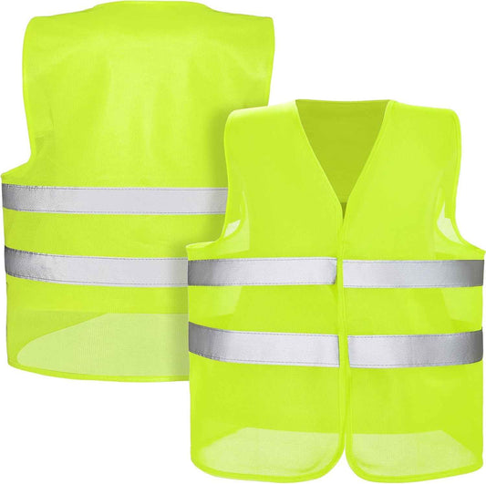 High Visibility Reflective Safety Vest for Men & Women - Bulk Security Mesh Vest for Work, Cycling & Running