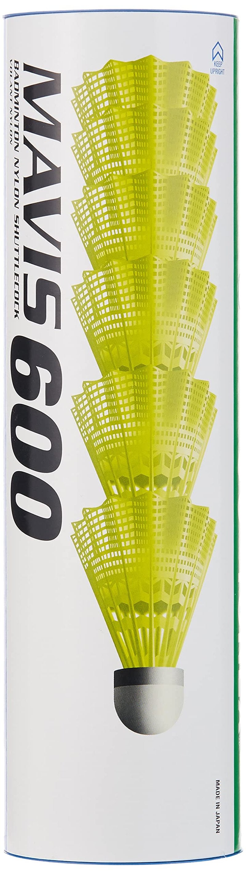 Yonex Mavis 600 Shuttles (Tube of 6) Yellow
